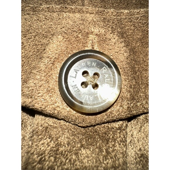 Lauren by Ralph Lauren Dry Goods Supply Co. Faux Suede Full Zip Vest Women Sz L - Picture 7 of 7